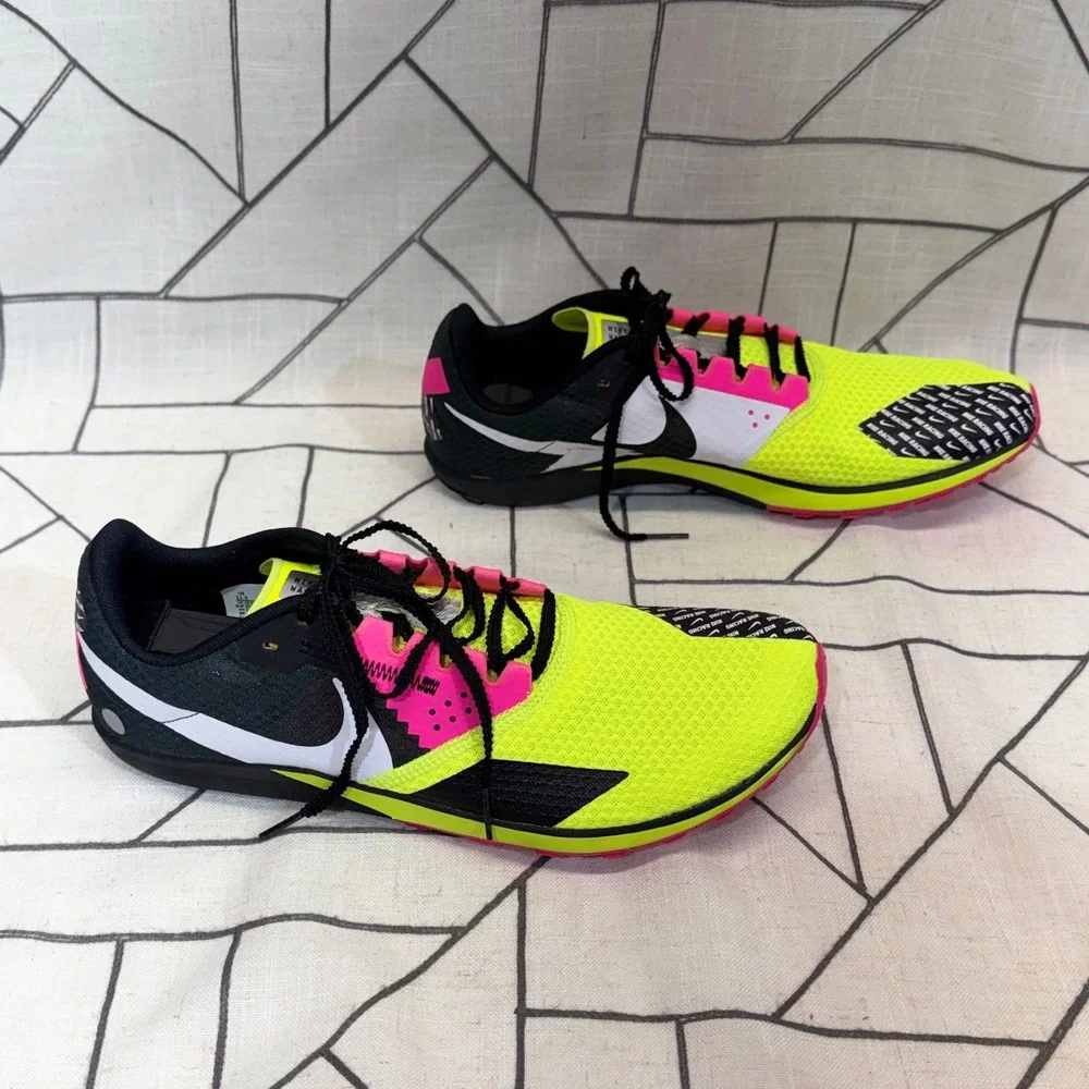 Nike Zoom Rival Waffle 6 11.5 Volt Pink Black Cross Country Racing DX7998-700